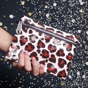 Brighton leopard wristlet clutch